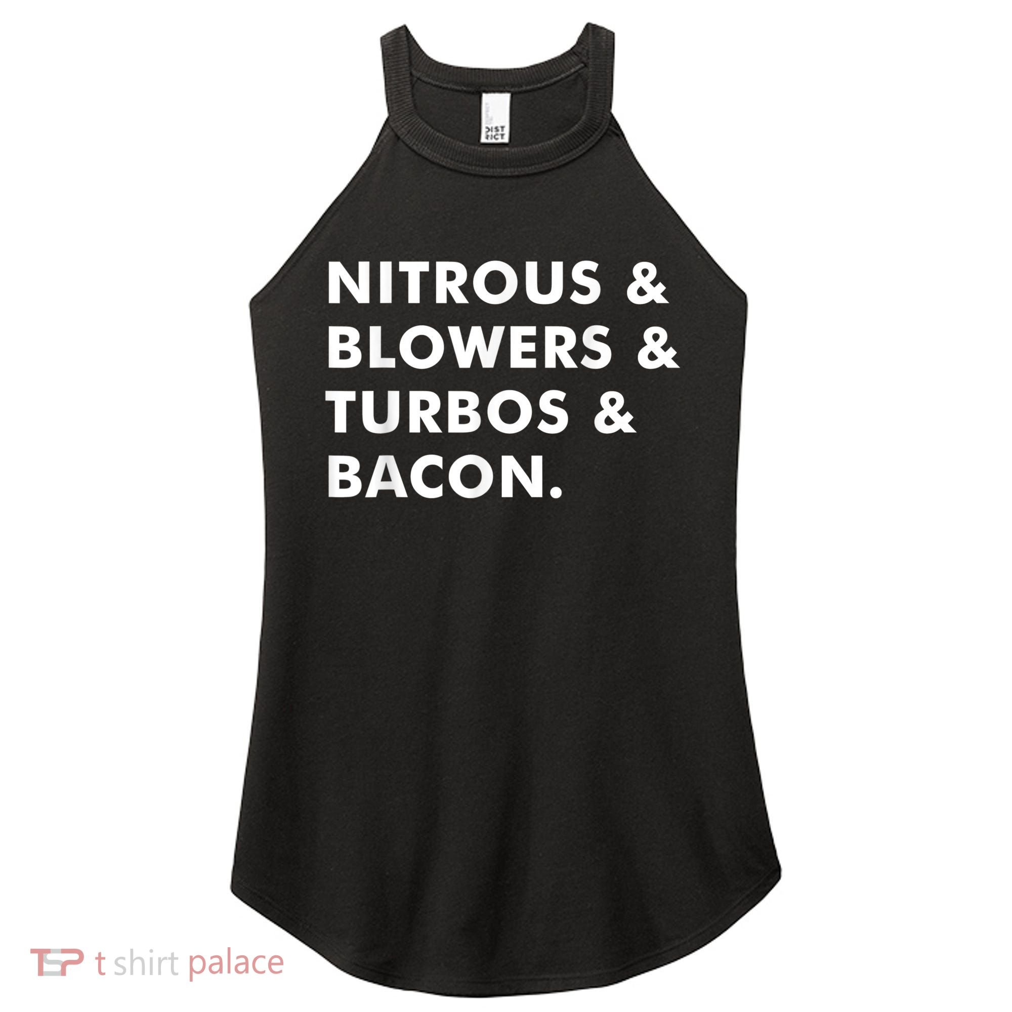 Nitrous & Blowers & Turbos & Bacon Women's Perfect Tri Rocker Tank