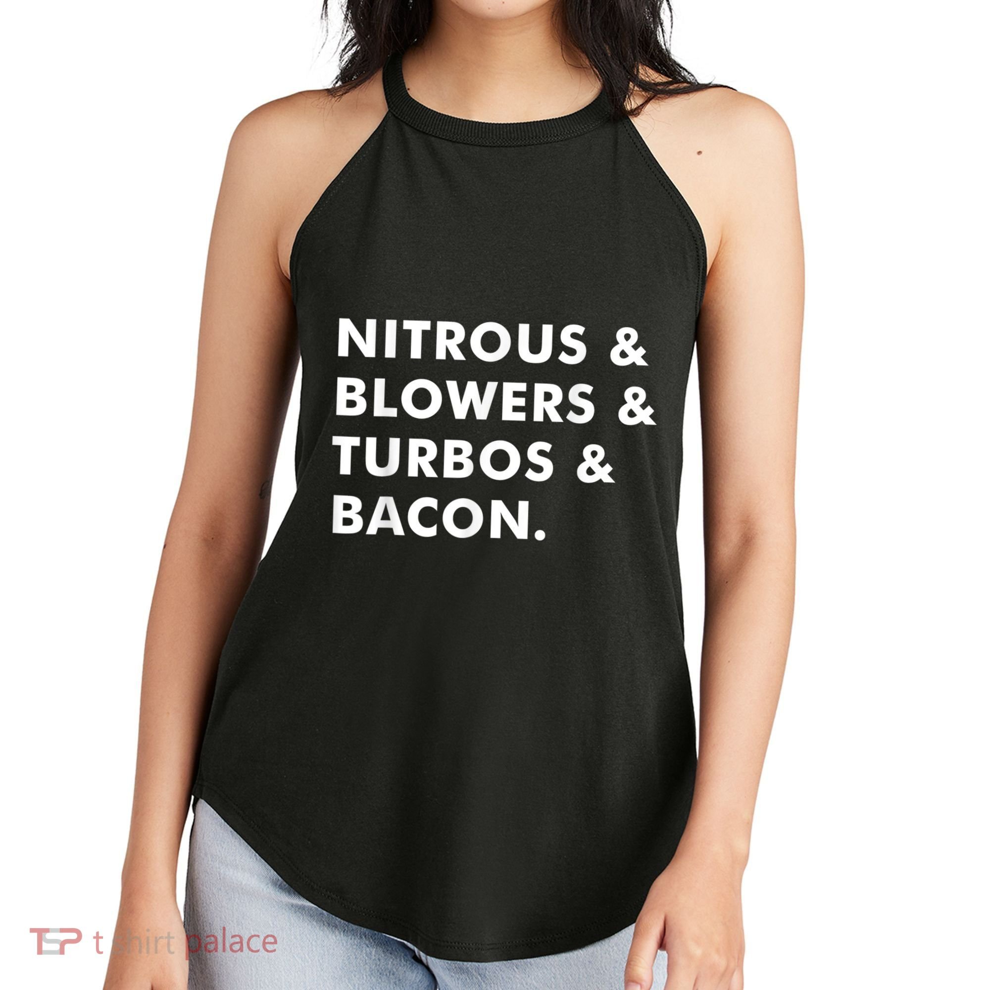 Nitrous & Blowers & Turbos & Bacon Women's Perfect Tri Rocker Tank