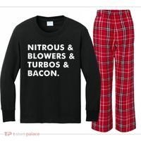 Nitrous & Blowers & Turbos & Bacon Kids Long Sleeve Plaid Pajama Set thumb 0