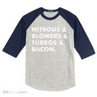 Nitrous & Blowers & Turbos & Bacon Kids Colorblock Raglan Jersey thumb 0
