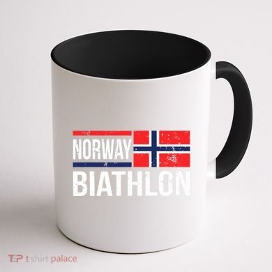 Norway Biathlon Target Skiing Shooting Competition Biathlete Coffee Mug back