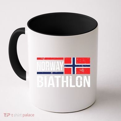 Norway Biathlon Target Skiing Shooting Competition Biathlete Coffee Mug