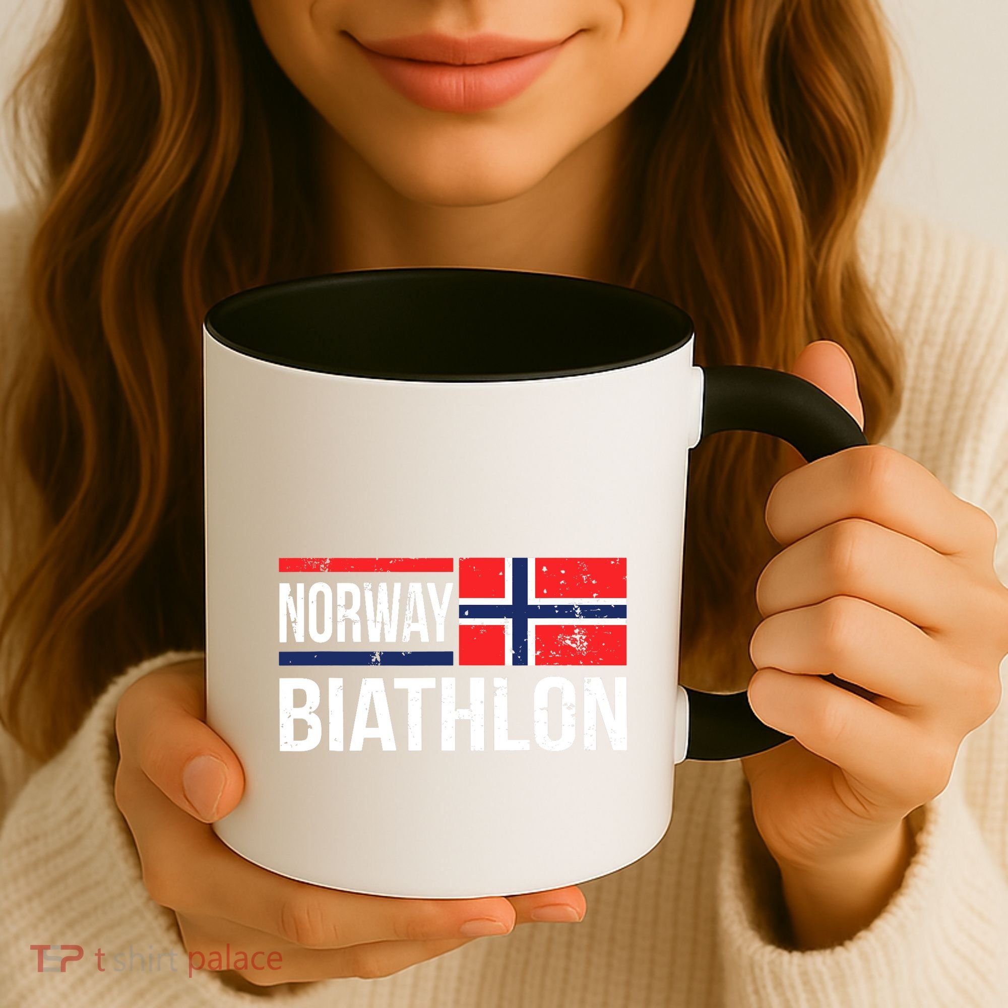 Norway Biathlon Target Skiing Shooting Competition Biathlete Coffee Mug