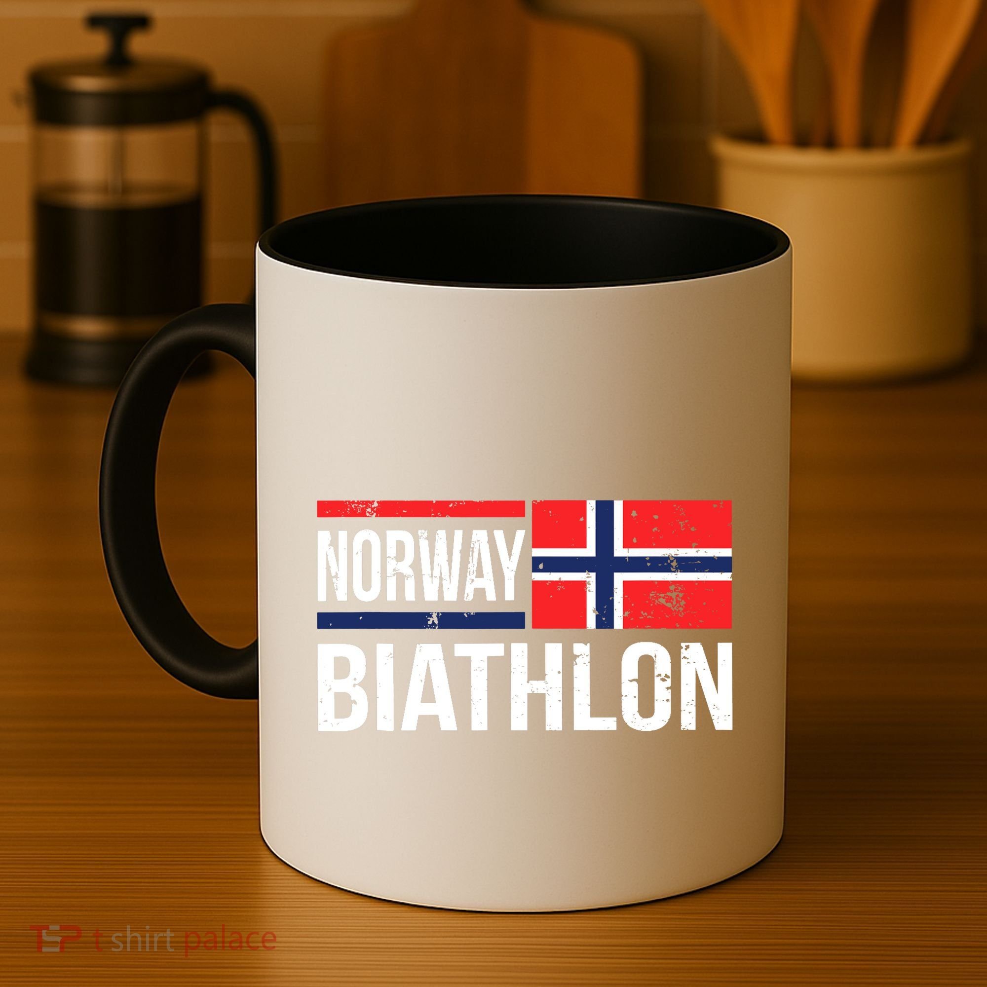 Norway Biathlon Target Skiing Shooting Competition Biathlete Coffee Mug