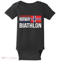 Norway Biathlon Target Skiing Shooting Competition Biathlete Baby Bodysuit thumb 0