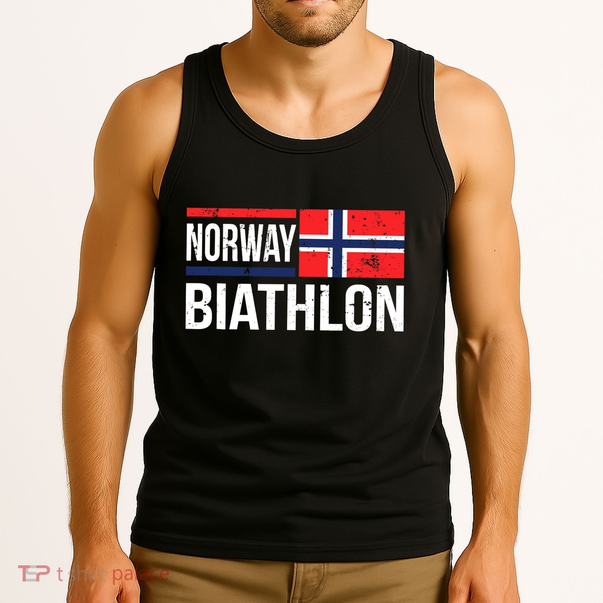 Norway Biathlon Target Skiing Shooting Competition Biathlete Tank Top