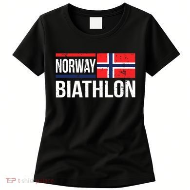 Norway Biathlon Target Skiing Shooting Competition Biathlete Women's T-Shirt