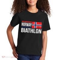 Norway Biathlon Target Skiing Shooting Competition Biathlete Kids T-Shirt thumb 2