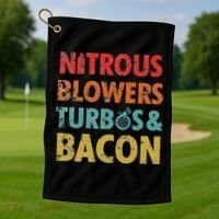 Nitrous Blowers Turbos And Bacon Golf Towel thumb 1