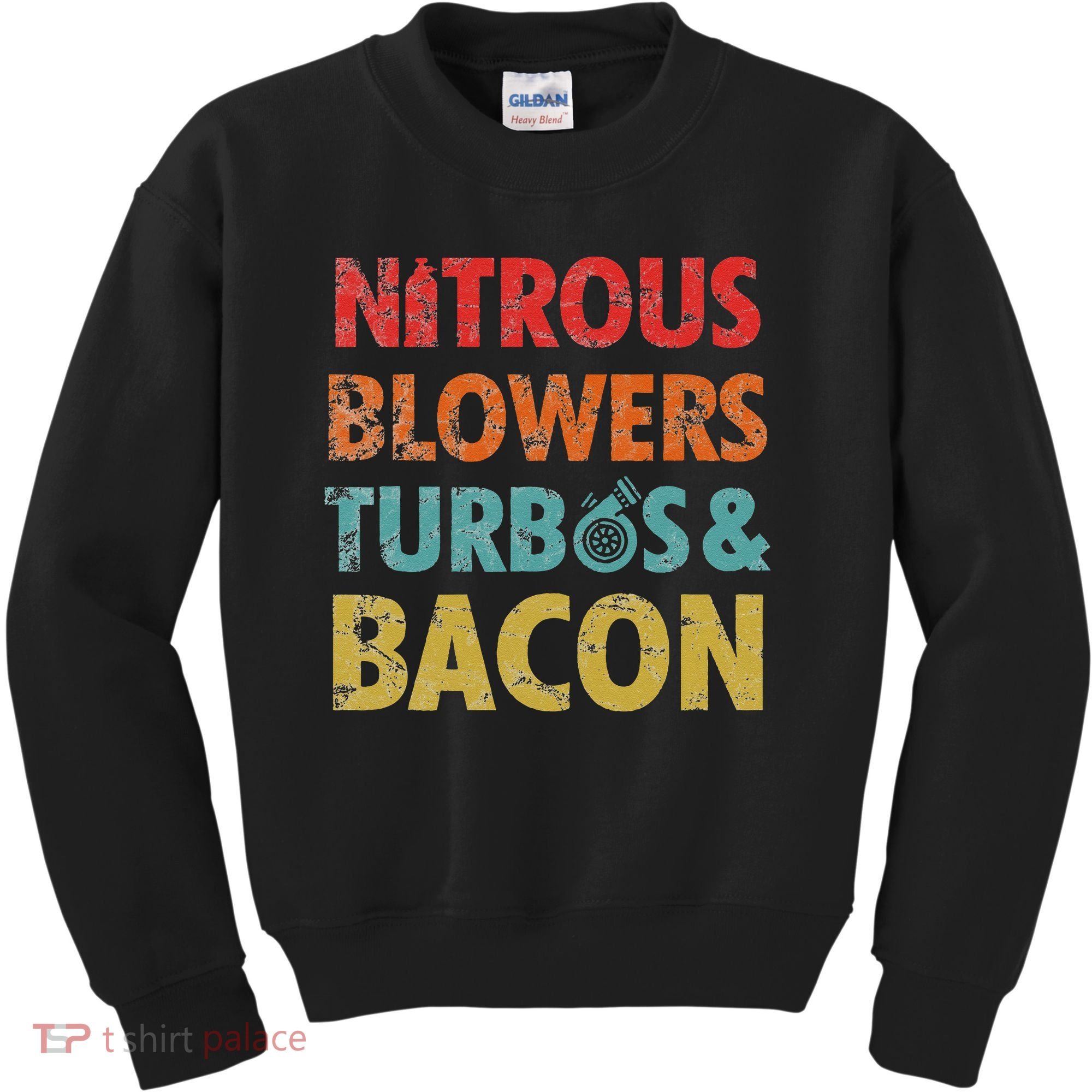Nitrous Blowers Turbos And Bacon Kids Sweatshirt