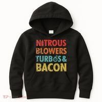 Nitrous Blowers Turbos And Bacon Kids Hoodie thumb 0