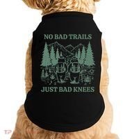 No Bad Trails Just Bad Knees Retro Hiking Bears Funny Gift Doggie Tank thumb 0