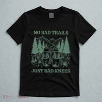 No Bad Trails Just Bad Knees Retro Hiking Bears Funny Gift T-Shirt thumb 5
