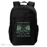 No Bad Trails Just Bad Knees Retro Hiking Bears Funny Gift Backpack thumb 0