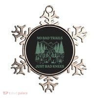 No Bad Trails Just Bad Knees Retro Hiking Bears Funny Gift Ornament thumb 0