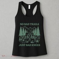 No Bad Trails Just Bad Knees Retro Hiking Bears Funny Gift Women's Tank Top thumb 3