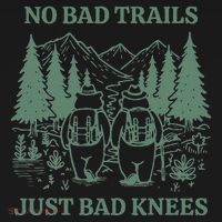 No Bad Trails Just Bad Knees Retro Hiking Bears Funny Gift Women's Tank Top thumb 5