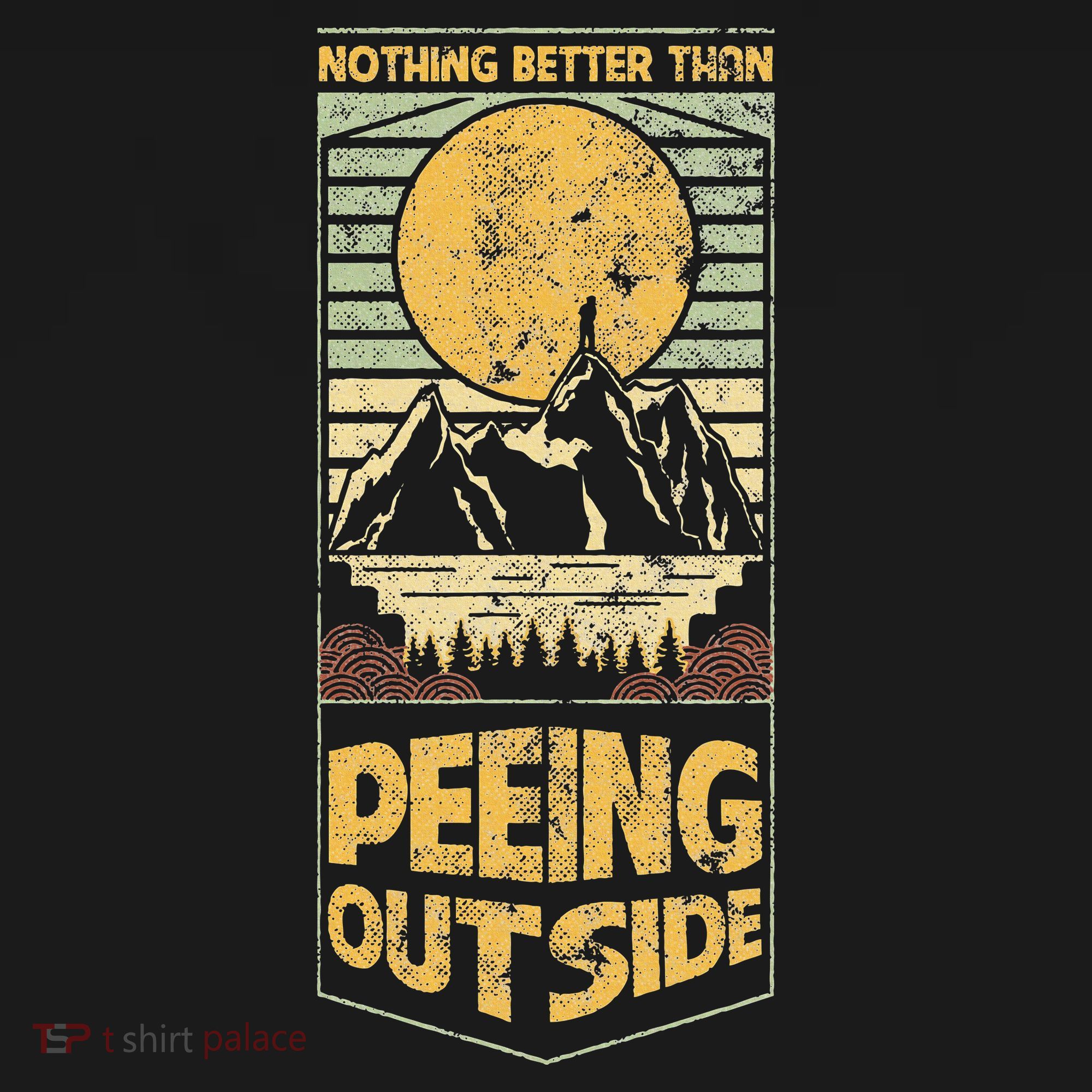 Nothing Better Than Peeing Outside Mountains Kids Long Sleeve Shirt
