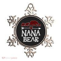 Nana Bear Three Cubs Red Plaid Mama Christmas Pajama Gift Ornament thumb 0