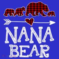 Nana Bear Three Cubs Red Plaid Mama Christmas Pajama Gift Hoodie thumb 2