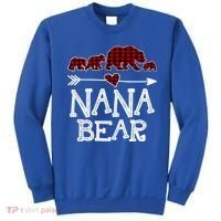 Nana Bear Three Cubs Red Plaid Mama Christmas Pajama Gift Sweatshirt thumb 0