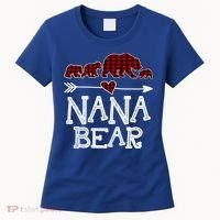 Nana Bear Three Cubs Red Plaid Mama Christmas Pajama Gift Women's T-Shirt thumb 0