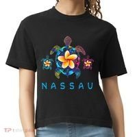 Nassau Bahamas Tribal Tie Dye Sea Turtle Comfort Colors Boxy T-Shirt thumb 0