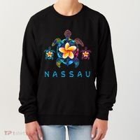 Nassau Bahamas Tribal Tie Dye Sea Turtle Women's Sweatshirt thumb 0
