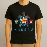 Nassau Bahamas Tribal Tie Dye Sea Turtle T-Shirt thumb 3