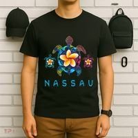 Nassau Bahamas Tribal Tie Dye Sea Turtle T-Shirt thumb 6