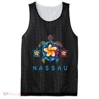 Nassau Bahamas Tribal Tie Dye Sea Turtle Mesh Reversible Basketball Jersey Tank thumb 0