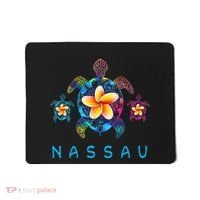 Nassau Bahamas Tribal Tie Dye Sea Turtle Mousepad thumb 0