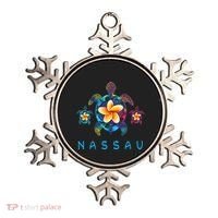 Nassau Bahamas Tribal Tie Dye Sea Turtle Ornament thumb 0