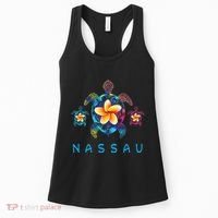 Nassau Bahamas Tribal Tie Dye Sea Turtle Women's Tank Top thumb 0