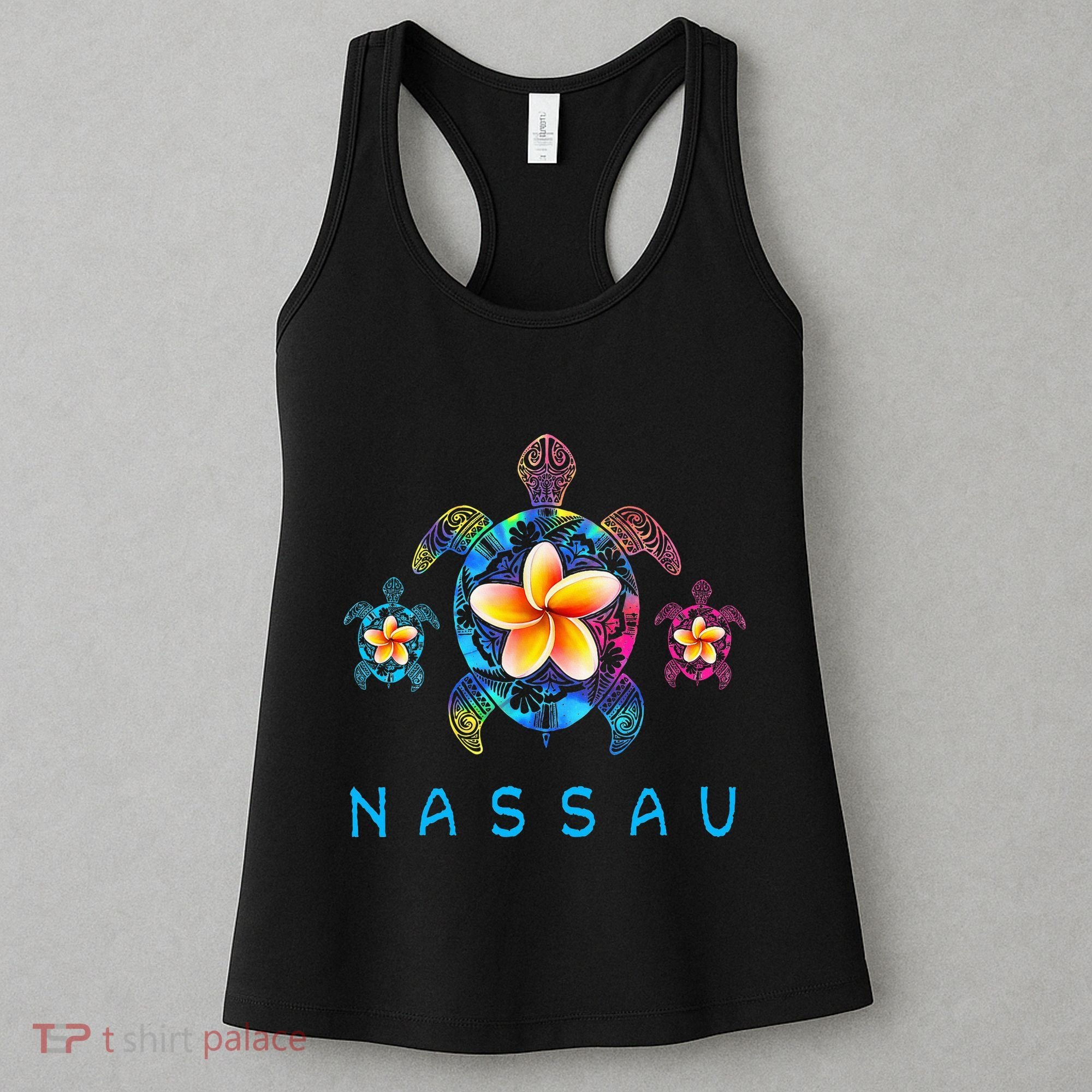 Nassau Bahamas Tribal Tie Dye Sea Turtle Women's Tank Top