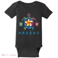 Nassau Bahamas Tribal Tie Dye Sea Turtle Baby Bodysuit thumb 0