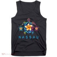 Nassau Bahamas Tribal Tie Dye Sea Turtle Tank Top thumb 0