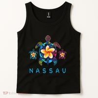 Nassau Bahamas Tribal Tie Dye Sea Turtle Tank Top thumb 2