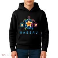 Nassau Bahamas Tribal Tie Dye Sea Turtle Kids Hoodie thumb 4