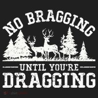 No Bragging Until You're Dragging Funny Deer Hunting Season Beanie thumb 2