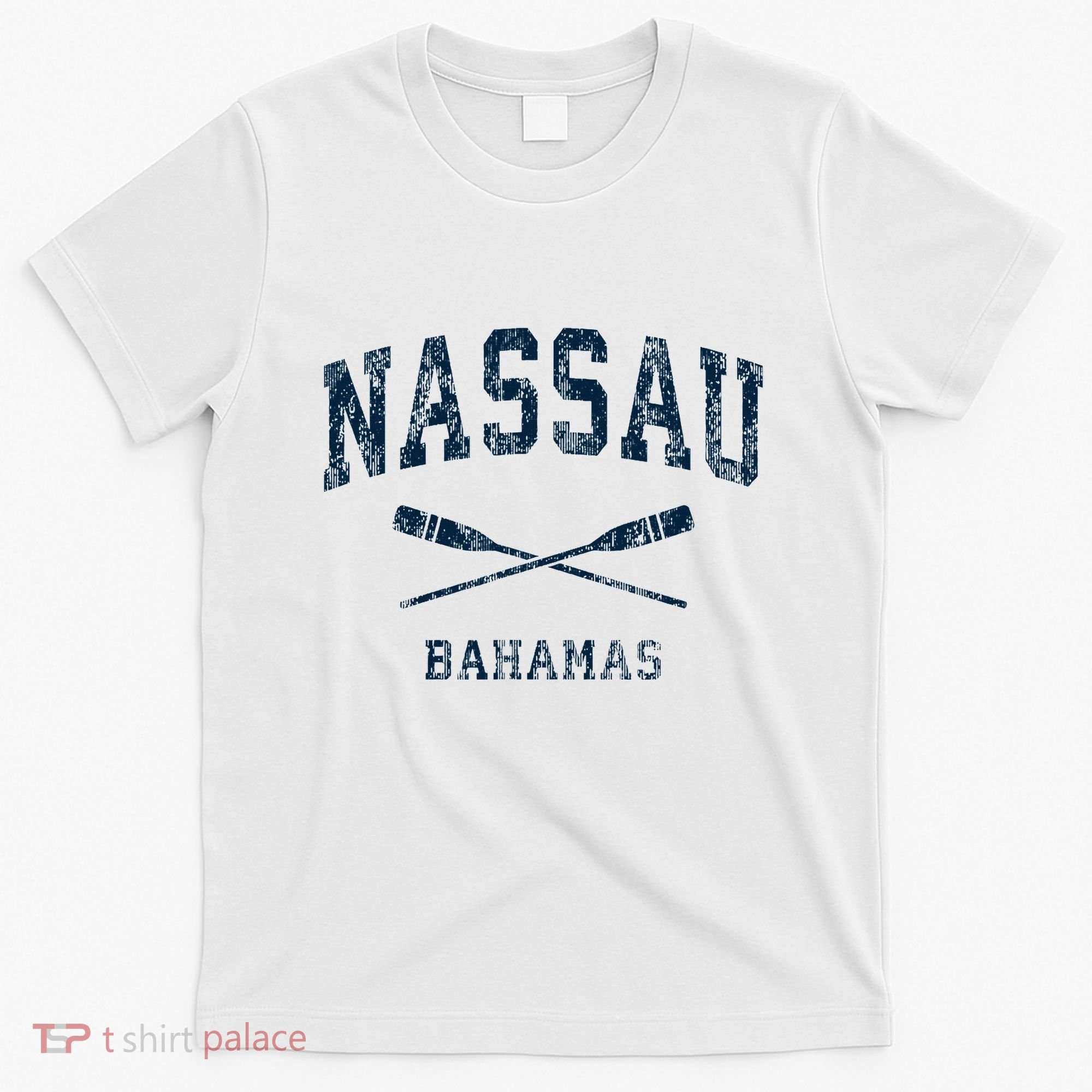 Nassau Bahamas Vintage Nautical Paddles Sports Oars T-Shirt