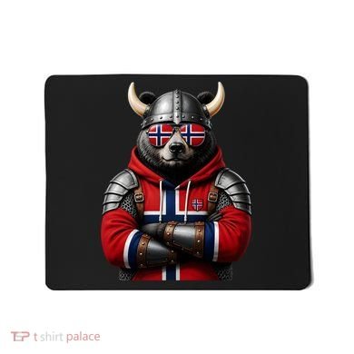 Norwegian Bear Viking Warrior Mousepad