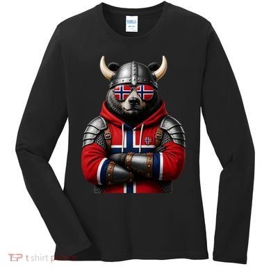 Norwegian Bear Viking Warrior Women's Long Sleeve Shirt
