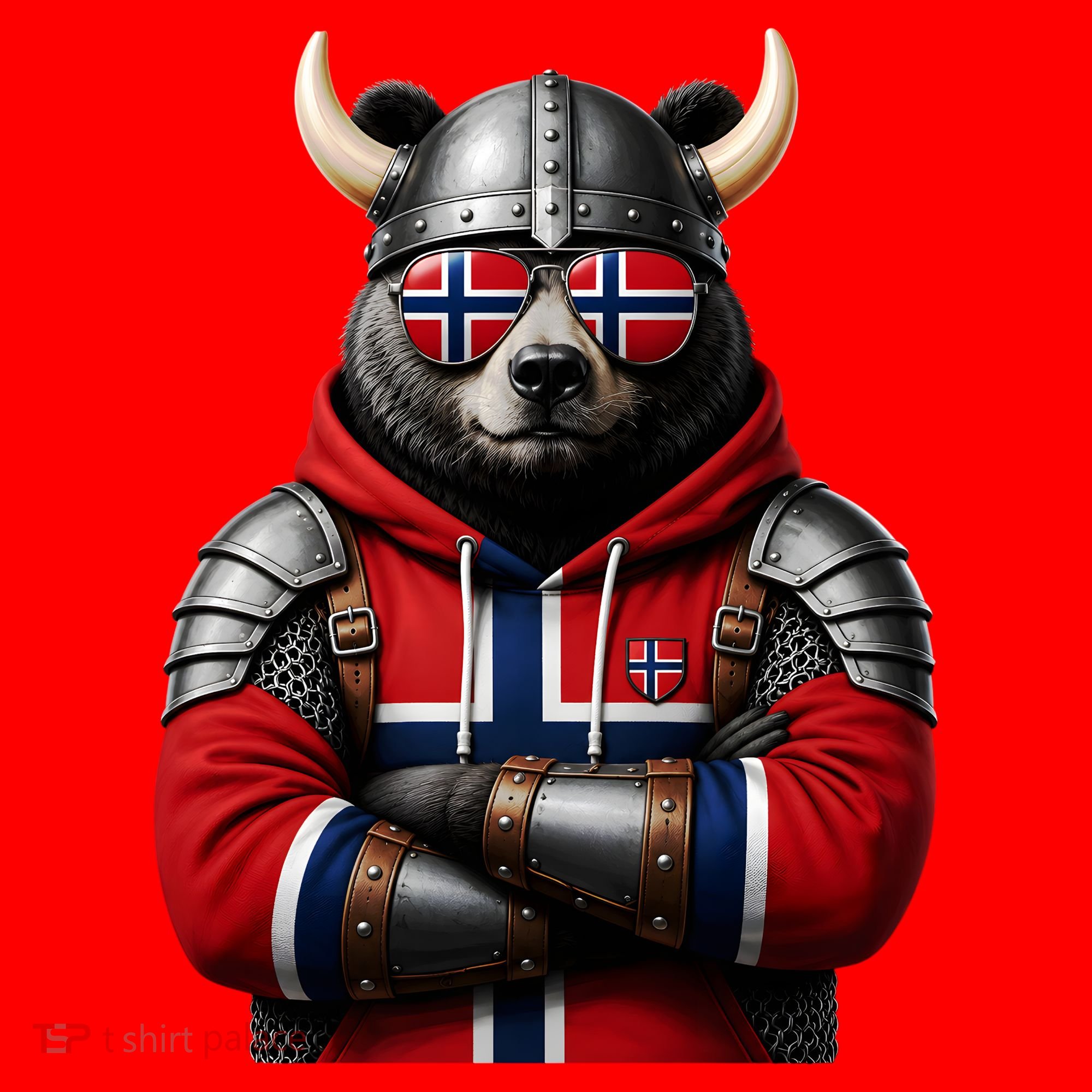 Norwegian Bear Viking Warrior Santa Hat