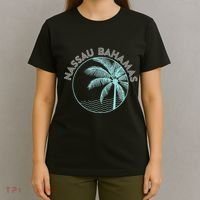 Nassau Bahamas Vintage Printed Sunset T-Shirt thumb 4