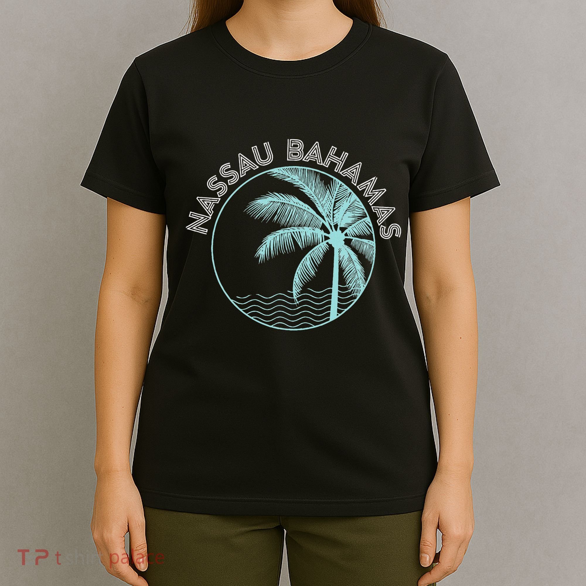 Nassau Bahamas Vintage Printed Sunset T-Shirt