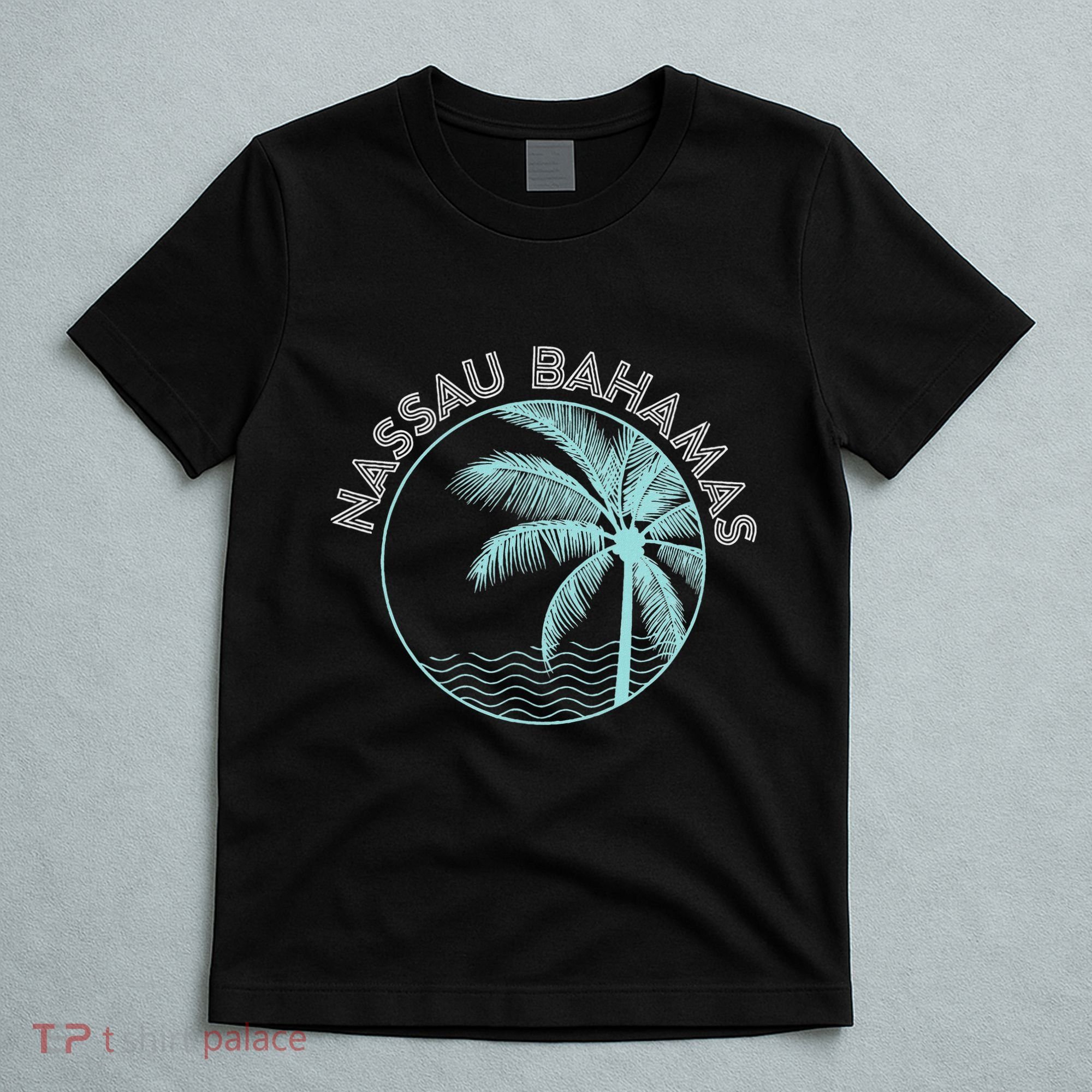 Nassau Bahamas Vintage Printed Sunset T-Shirt