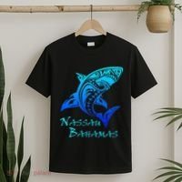 Nassau Bahamas Vintage Retro Tribal Shark Vacation T-Shirt thumb 2