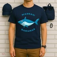 Nassau Bahamas Vintage ChildrenS Shark Vacation Gift T-Shirt thumb 6