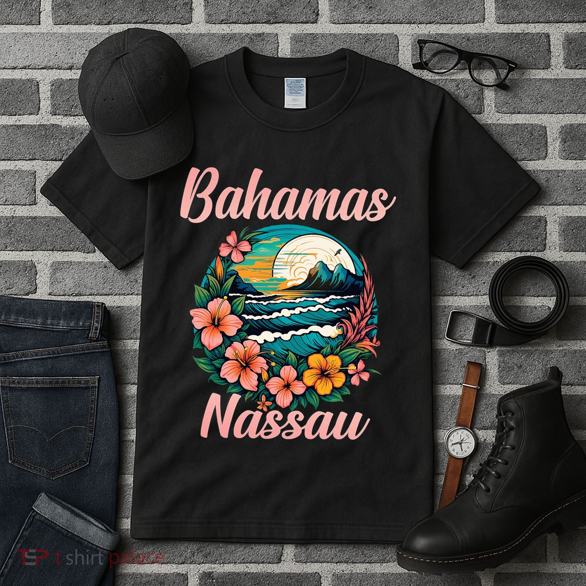 Nassau Bahamas Vacation Proud Bahamas Bahamian Beach Tall T-Shirt